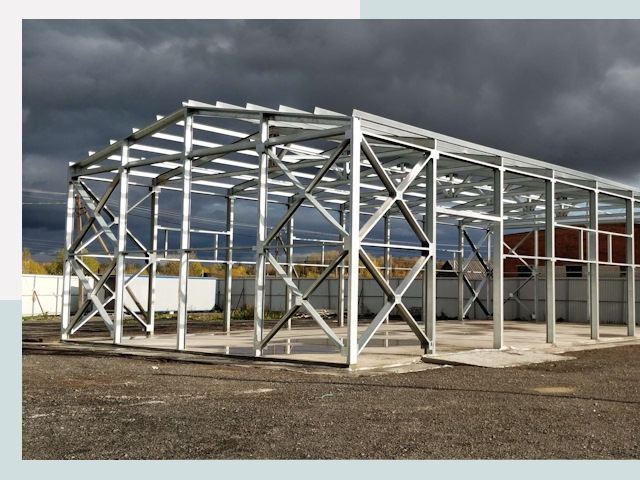 Двускатные ангары в Соликамск от 618 руб. за квадрат