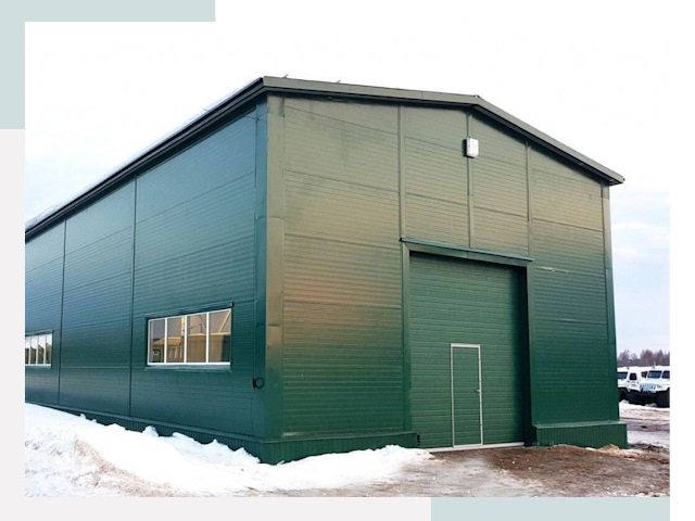 Двускатные ангары в Соликамске