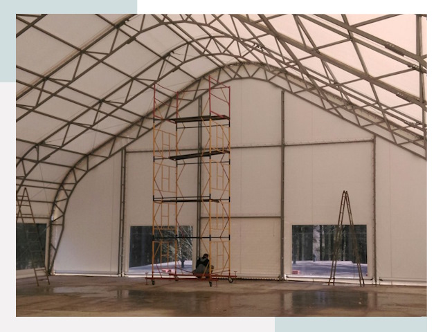 Шатровые ангары в Соликамске