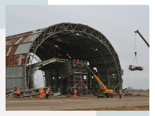 Демонтаж ангаров в Соликамске