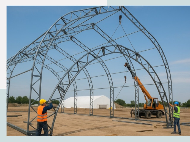 Монтаж ангаров в Соликамске от 618 руб. - Надежно и быстро