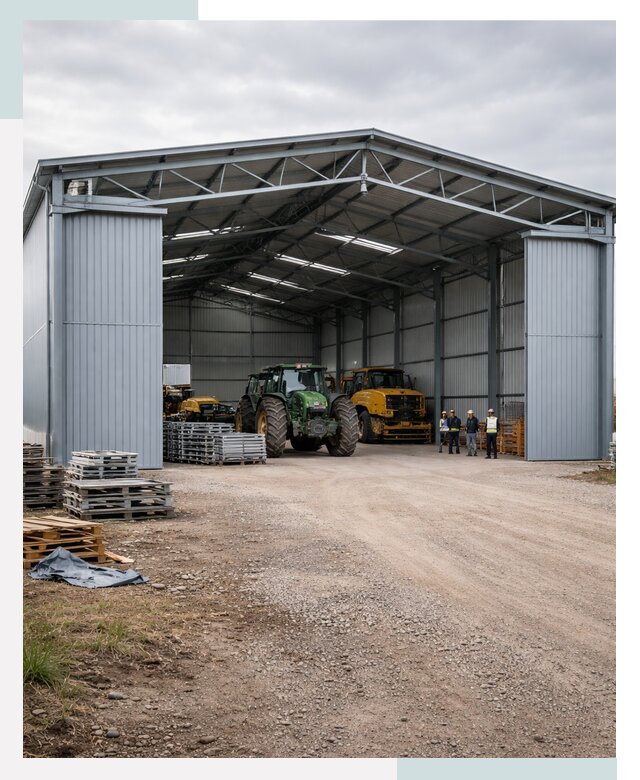 Ангары для сельхозтехники в Соликамске от 20610 р. | СтальСтрой-Слк