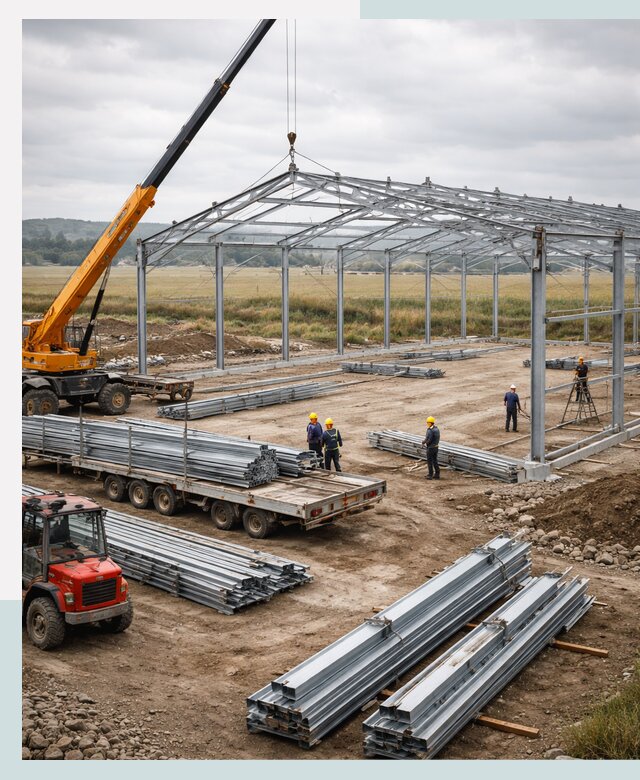 Строительство ангаров для сельхозтехники в Соликамске под ключ