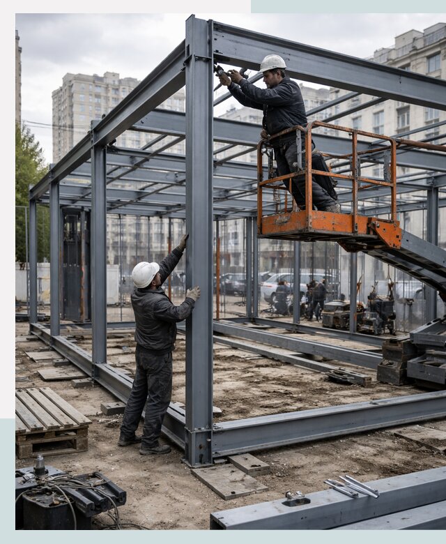 Строительство и монтаж торговых павильонов под ключ в Соликамске