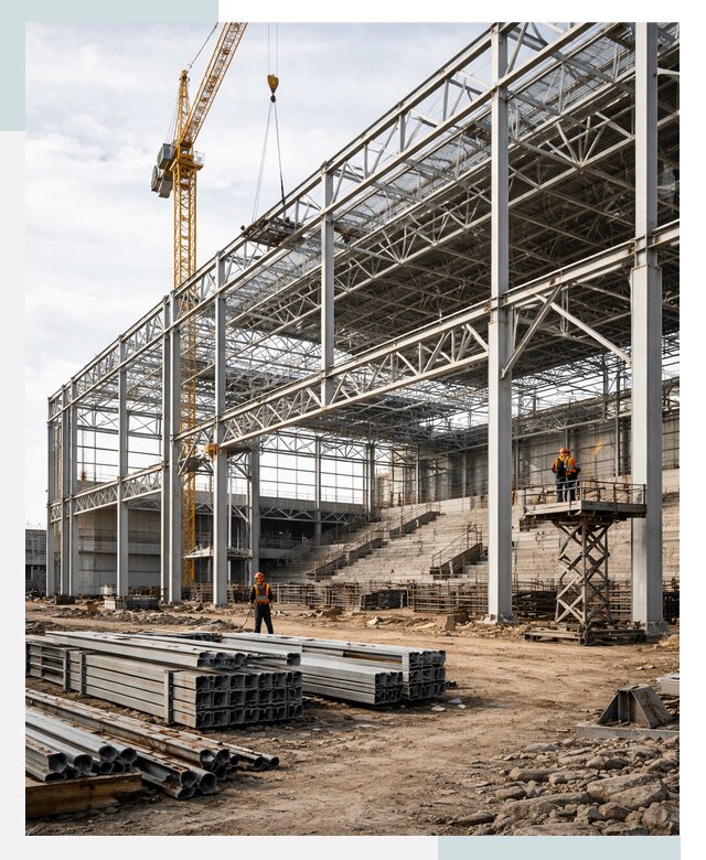 Строительство спортивных комплексов в Соликамске от 30915 р. | СтальСтрой-Слк